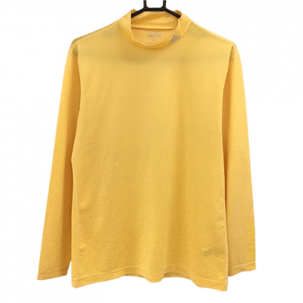 【美品】プーマ ハイネックインナーシャツ イエロー ロゴグレー  メンズ L/G ゴルフウェア PUMA