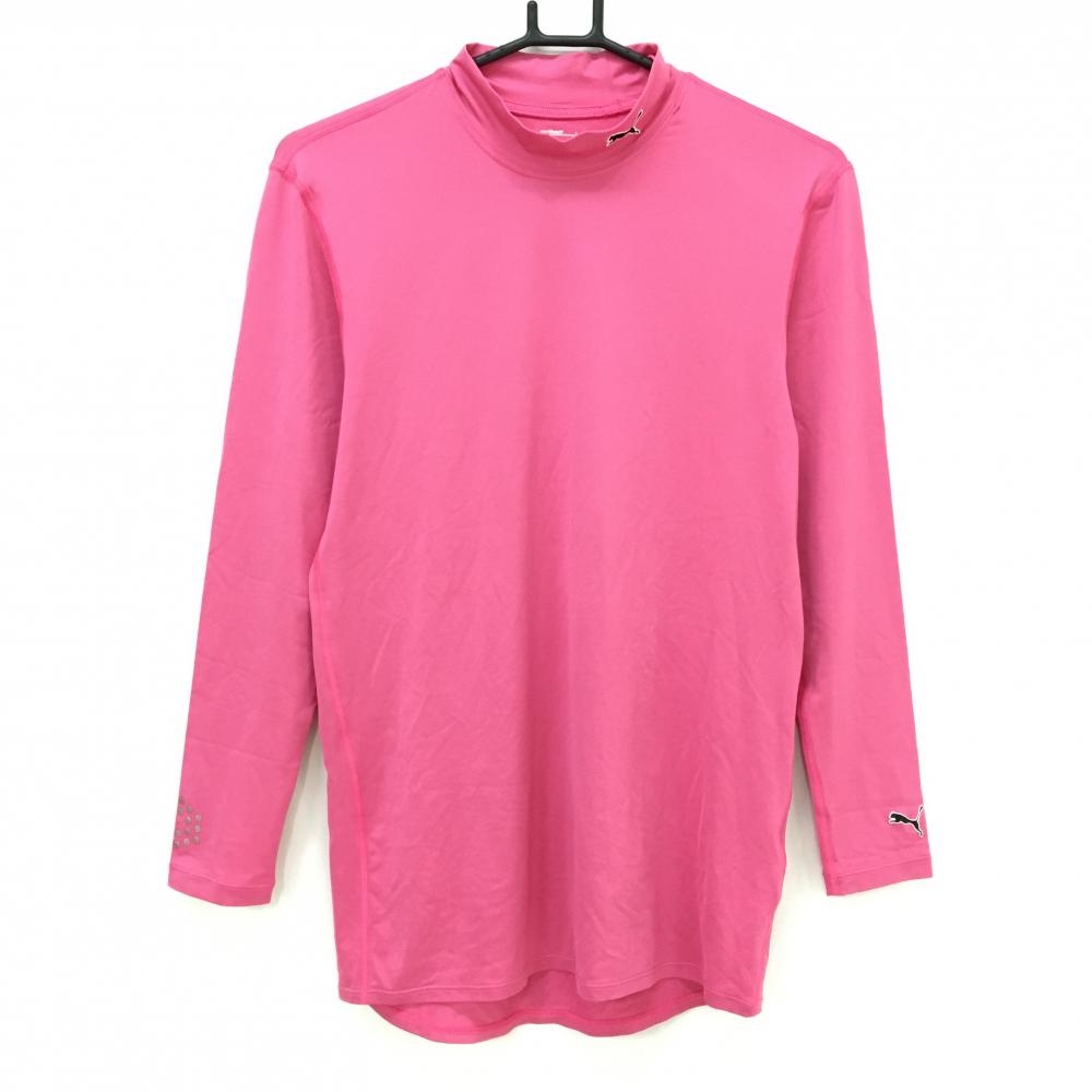 【新品】プーマ ハイネックインナーシャツ ピンク ストレッチ メンズ L ゴルフウェア サンプル品 PUMA