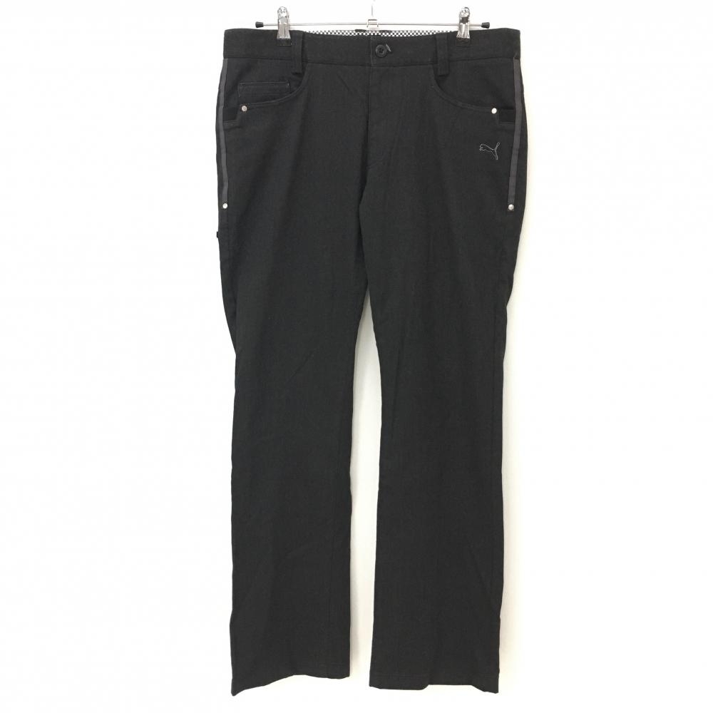プーマ パンツ 黒系 ウエスト裏ブロックチェック メンズ 86(L) ゴルフウェア PUMA