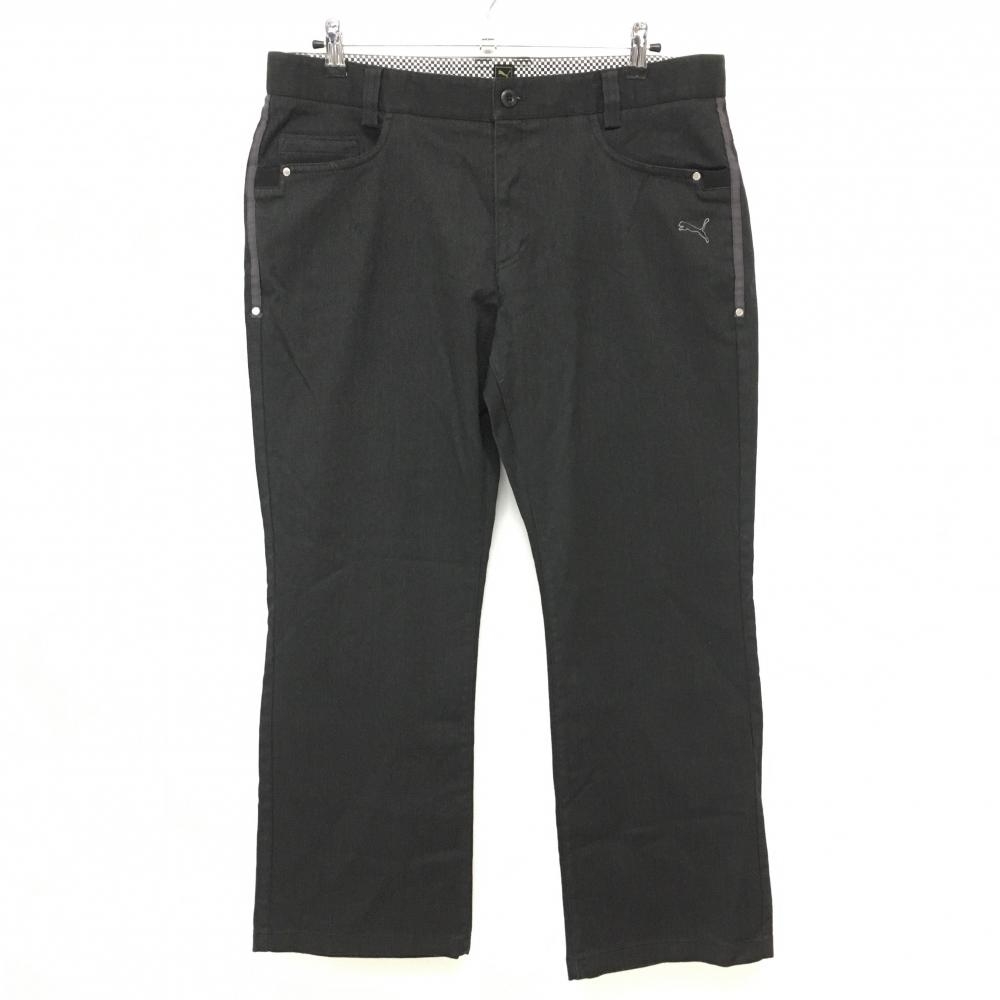 プーマ パンツ 黒 デニム風 ティー装着可 ストレッチ  メンズ 91 ゴルフウェア PUMA