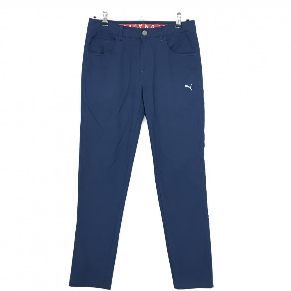 【美品】プーマ パンツ ネイビー 無地 メンズ S ゴルフウェア PUMA
