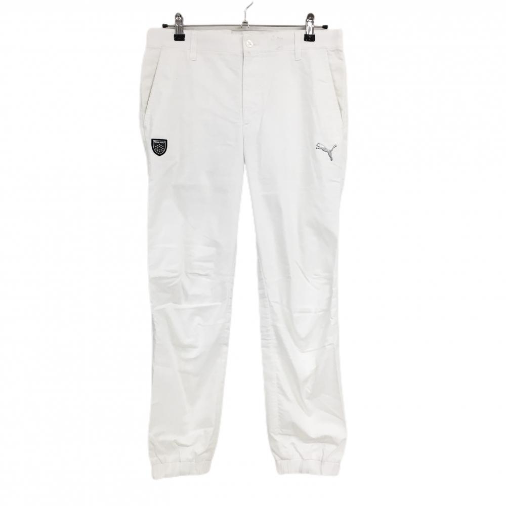 プーマ ジョガーパンツ 白 ロゴワッペン  メンズ L ゴルフウェア PUMA