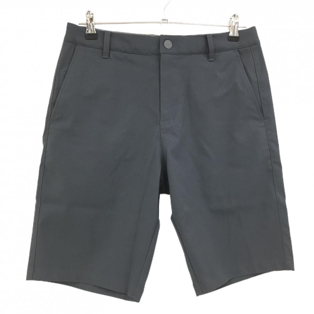 【美品】プーマ ハーフパンツ グレー 無地 後シリコンロゴ メンズ US-30 ゴルフウェア PUMA
