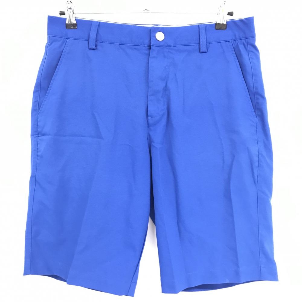 プーマ ハーフパンツ ブルー ロゴ刺しゅうグレー  メンズ W32 ゴルフウェア PUMA