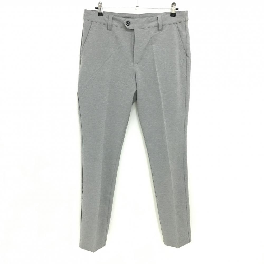 【美品】フットジョイ パンツ グレー 地模様 ロゴ刺しゅう  メンズ 2XL ゴルフウェア 大きいサイズ FootJoy
