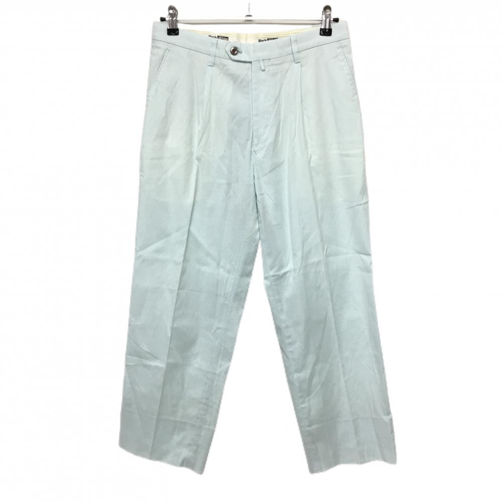 ブラックアンドホワイト パンツ ライトブルー×白 ストライプ柄 メンズ 79 ゴルフウェア Black＆White