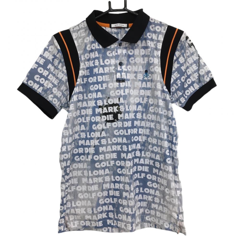 超美品】マークアンドロナ 半袖ポロシャツ イエロー×マルチ
