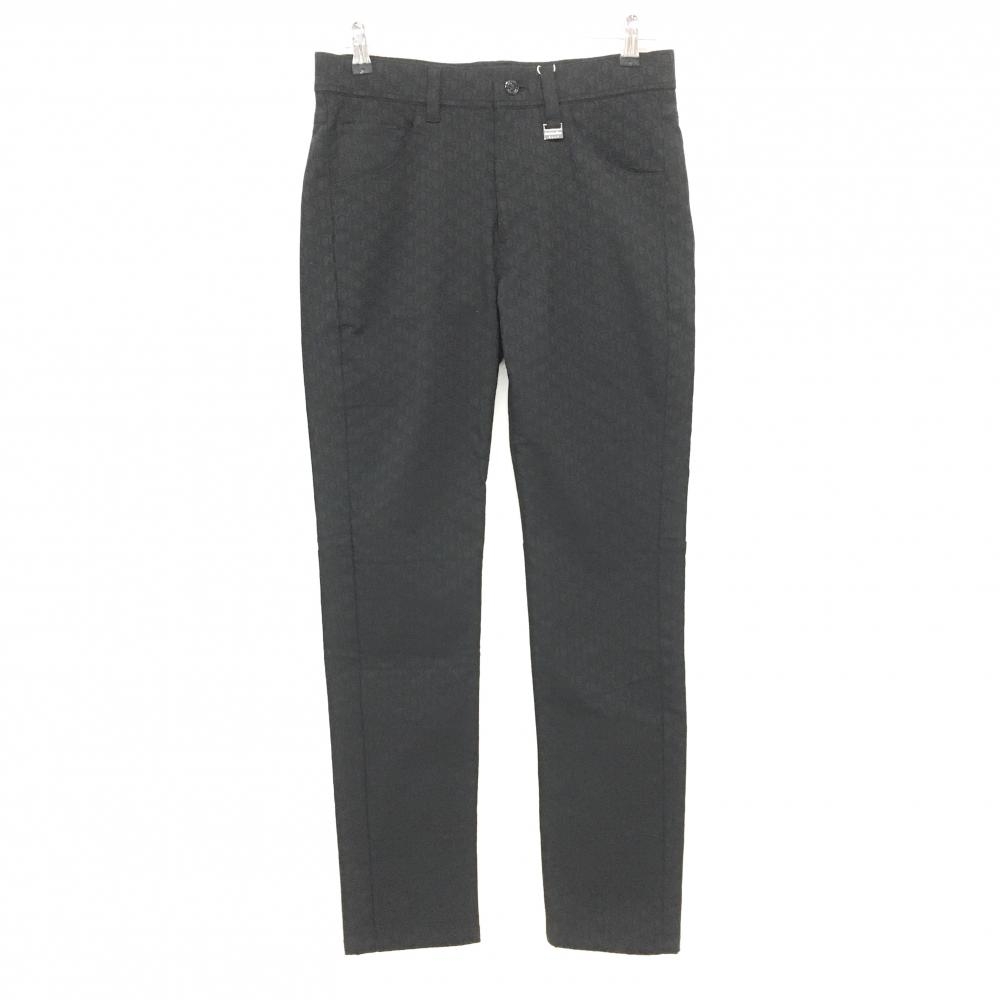 【新品】マークアンドロナ パンツ 黒 スカル柄織生地 ストレッチ メンズ 46(M) ゴルフウェア 2023年モデル MARK＆LONA