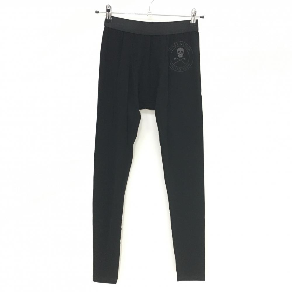 【新品】マークアンドロナ レギンスパンツ 黒 スカル スパッツ メンズ M ゴルフウェア MARK＆LONA