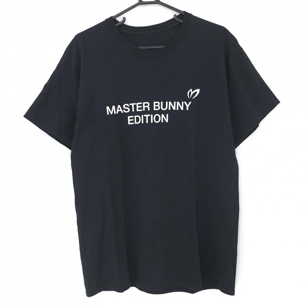 【美品】マスターバニー Tシャツ ダークネイビー×白 10周年 ロゴプリント メンズ  ゴルフウェア 非売品 ノベルティ MASTER BUNNY EDITION 画像