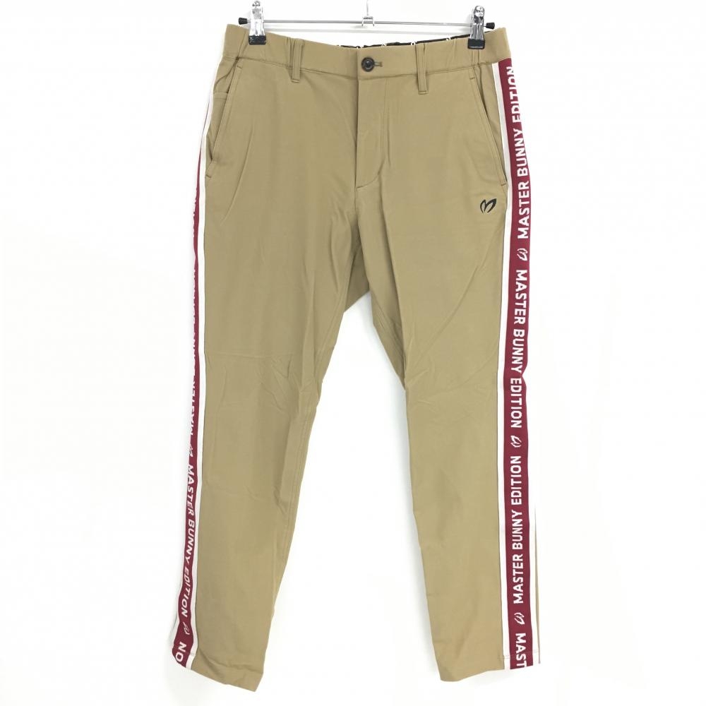 マスターバニー パンツ ブラウン×ボルドー サイドロゴライン ストレッチ メンズ 4(M) ゴルフウェア 2022年モデル MASTER BUNNY EDITION