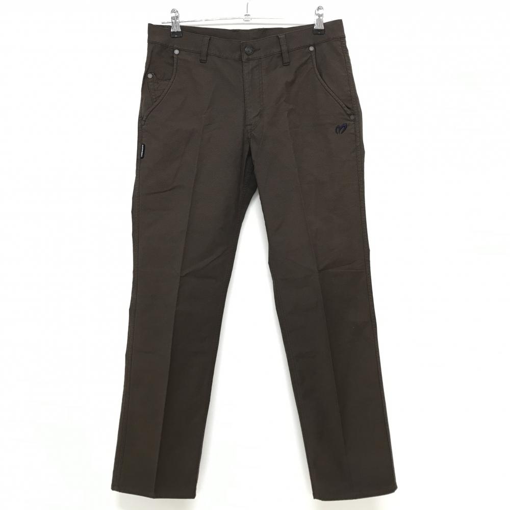 【美品】マスターバニー パンツ ブラウン ストレッチ メンズ 5(L) ゴルフウェア MASTER BUNNY EDITION