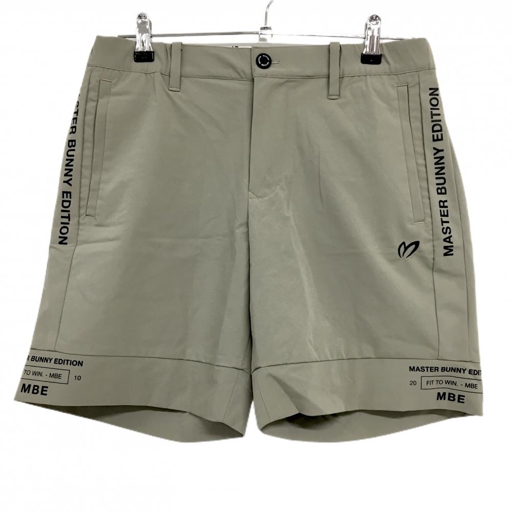 【超美品】マスターバニー ハーフパンツ ライトグレー×黒 ストレッチ メンズ 4(M) ゴルフウェア 2023年モデル MASTER BUNNY EDITION