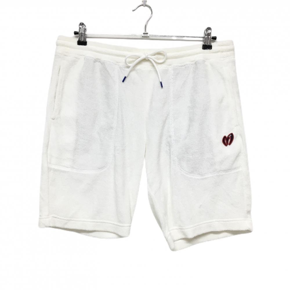 【美品】マスターバニー ハーフパンツ 白 パイル地  メンズ 5(L) ゴルフウェア MASTER BUNNY EDITION