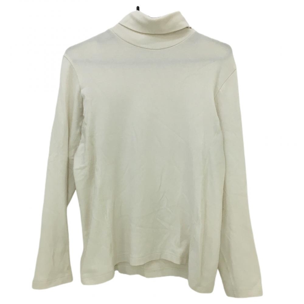 マンシングウェア 長袖ハイネックシャツ アイボリー アクリル混 無地  メンズ LL ゴルフウェア Munsingwear