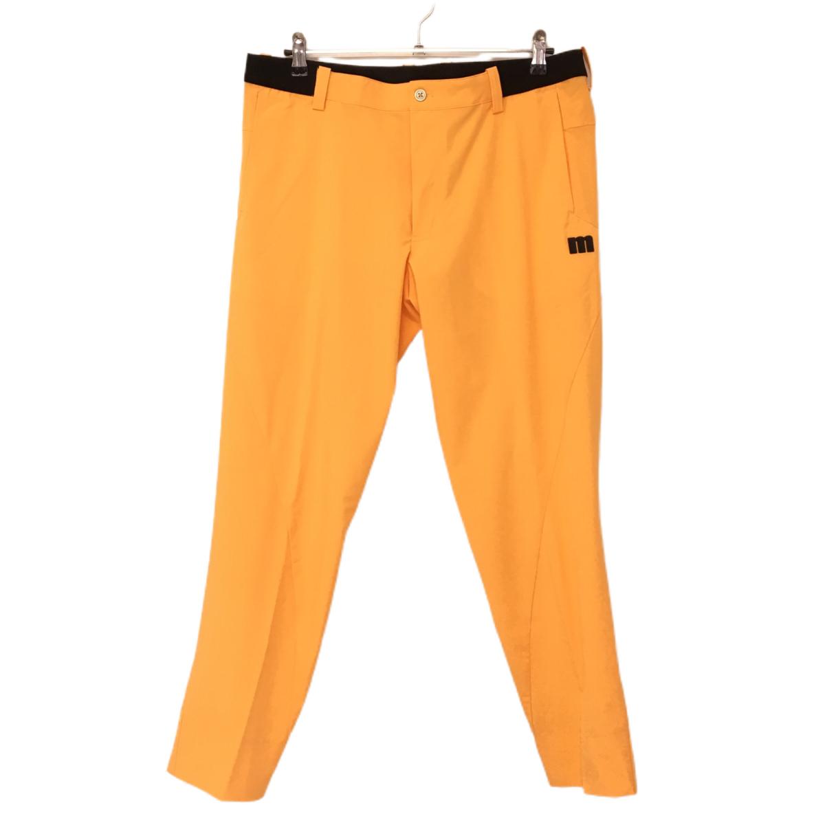 【超美品】マンシングウェア パンツ オレンジ×黒 ウエストゴム メンズ 88 ゴルフウェア 2022年モデル Munsingwear