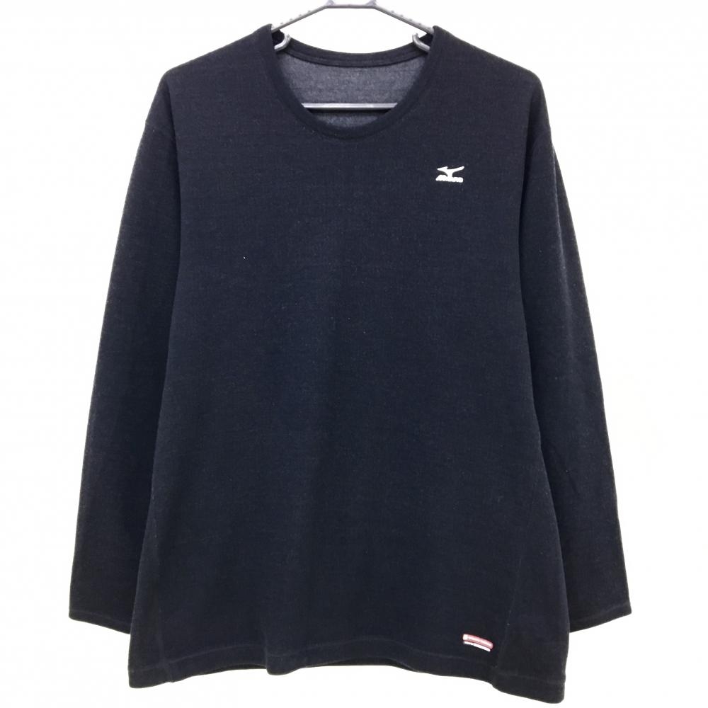 ミズノ インナーシャツ 黒 裏起毛 BREATH THERMO  メンズ LL ゴルフウェア MIZUNO