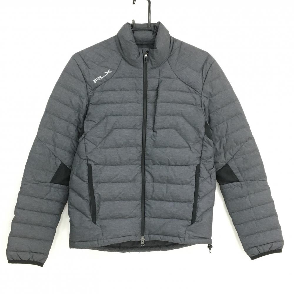 【美品】RLXラルフローレン ダウンジャケット ダークグレー パッカブル メンズ  ゴルフウェア Ralph Lauren