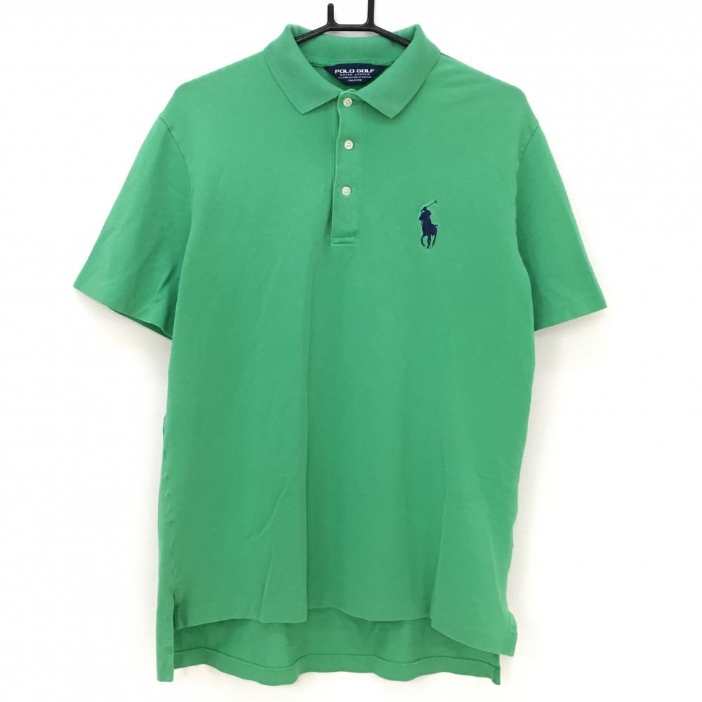 ポロゴルフ ラルフローレン 半袖ポロシャツ グリーン ロゴ刺しゅう ビッグポニー  メンズ M ゴルフウェア Ralph Lauren 画像