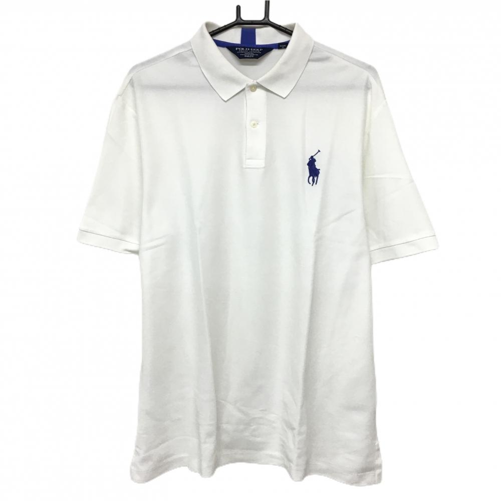 ポロゴルフ 半袖ポロシャツ 白 ビッグポニー刺しゅう  メンズ L ゴルフウェア Ralph Lauren