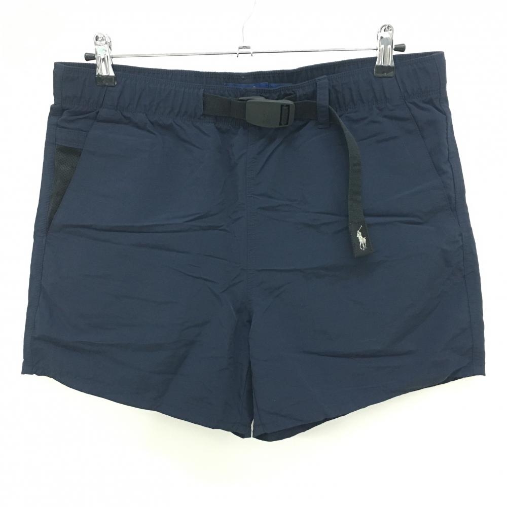 【美品】ラルフローレン ハーフパンツ ネイビー ベルト付  メンズ M ゴルフウェア Ralph Lauren