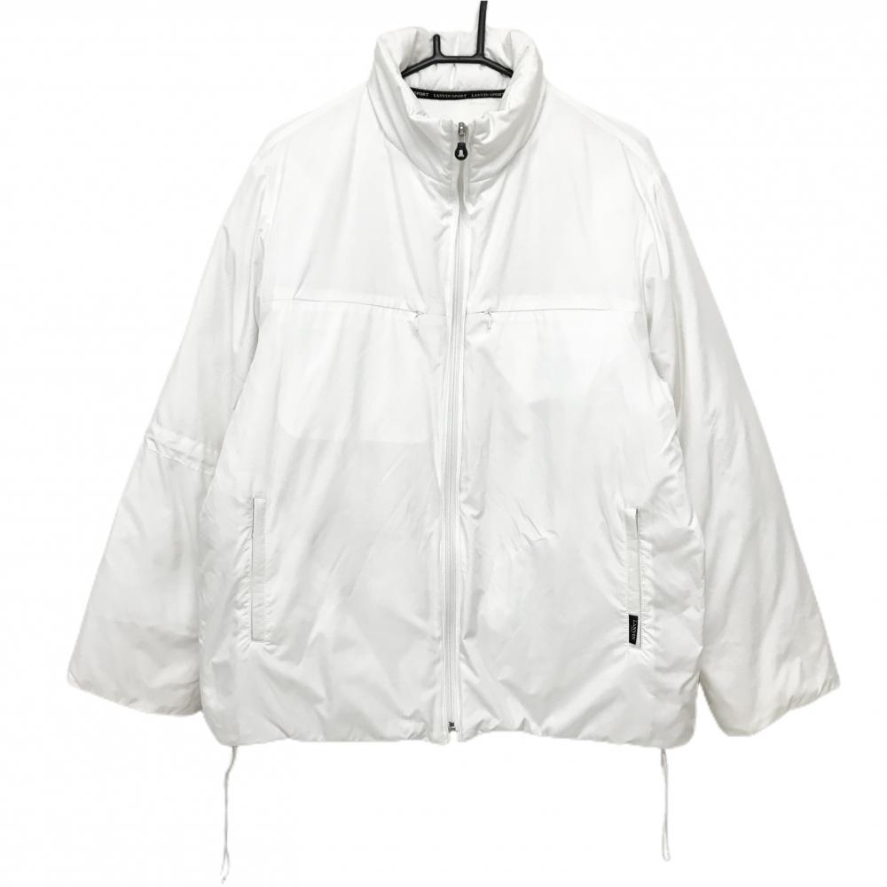 ランバンスポール ダウンジャケット 白 裾・右袖ドローコード メンズ L ゴルフウェア LANVIN SPORT