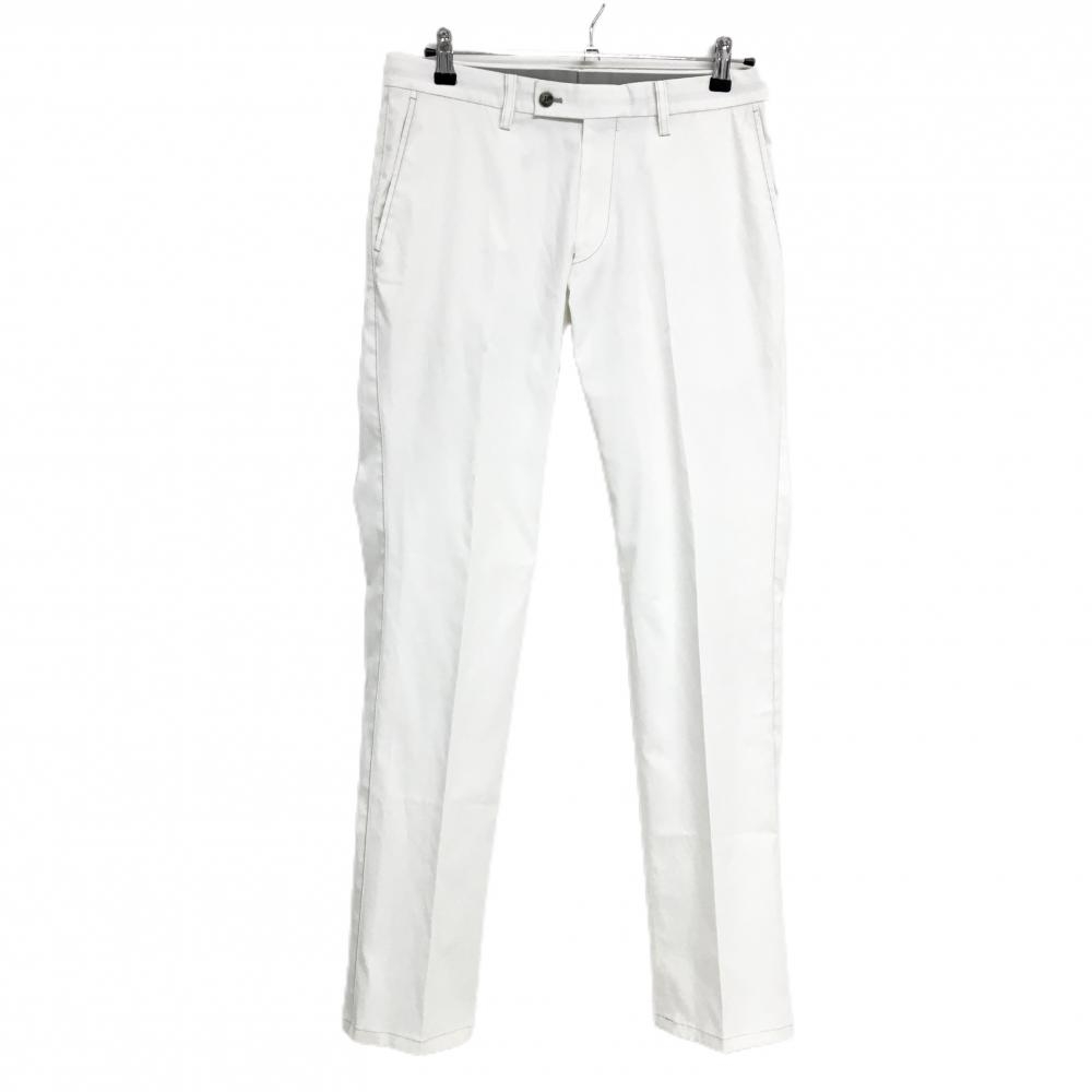 ランバンスポール パンツ 白 グレーステッチ バックロゴ  メンズ 79 ゴルフウェア LANVIN SPORT
