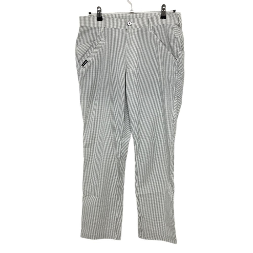 ルコック パンツ ライトグレー×白 チェック柄 サッカー生地  メンズ 82 ゴルフウェア le coq sportif