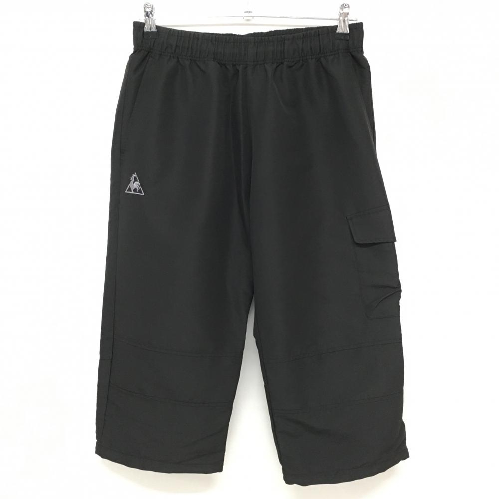 ルコック 半端丈パンツ 黒 ロゴ刺しゅう ウエストゴム メンズ L ゴルフウェア le coq sportif