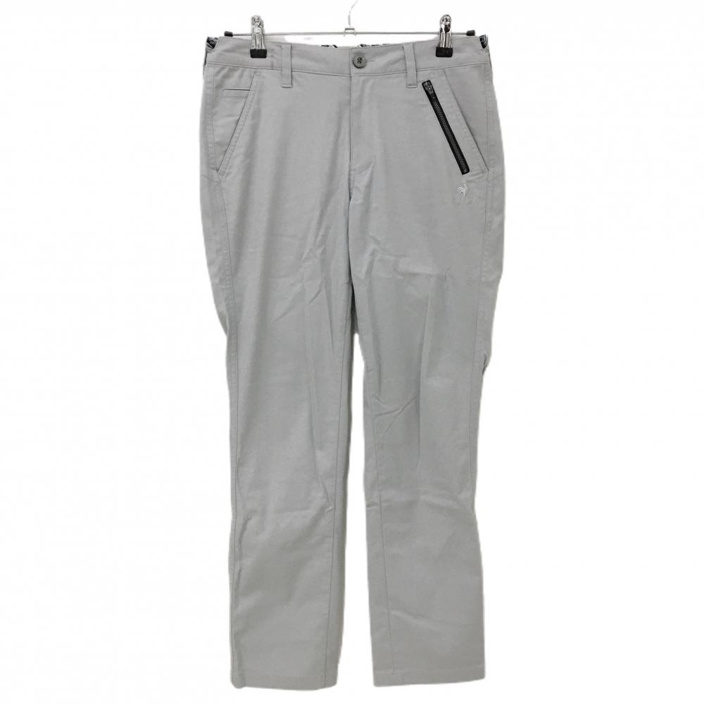 ルコックゴルフ パンツ グレー ロゴ刺しゅう ストレッチ 6ポケット メンズ 76 ゴルフウェア le coq sportif