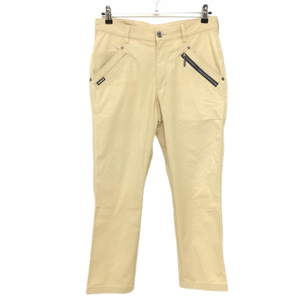 ルコックゴルフ パンツ ベージュ ロゴネイビー 複数ポケット メンズ 79 ゴルフウェア le coq sportif