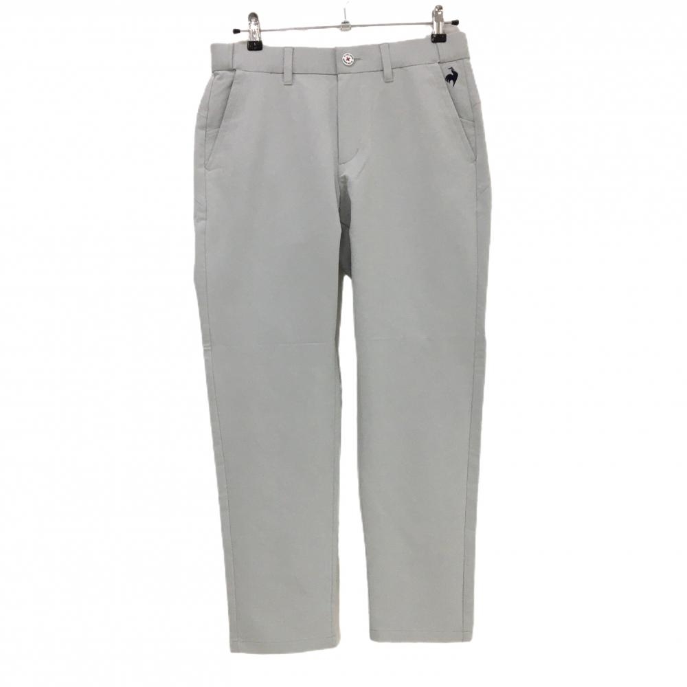【超美品】ルコックゴルフ パンツ グレー ロゴ刺しゅう ストレッチ メンズ 79 ゴルフウェア 2025年モデル le coq sportif