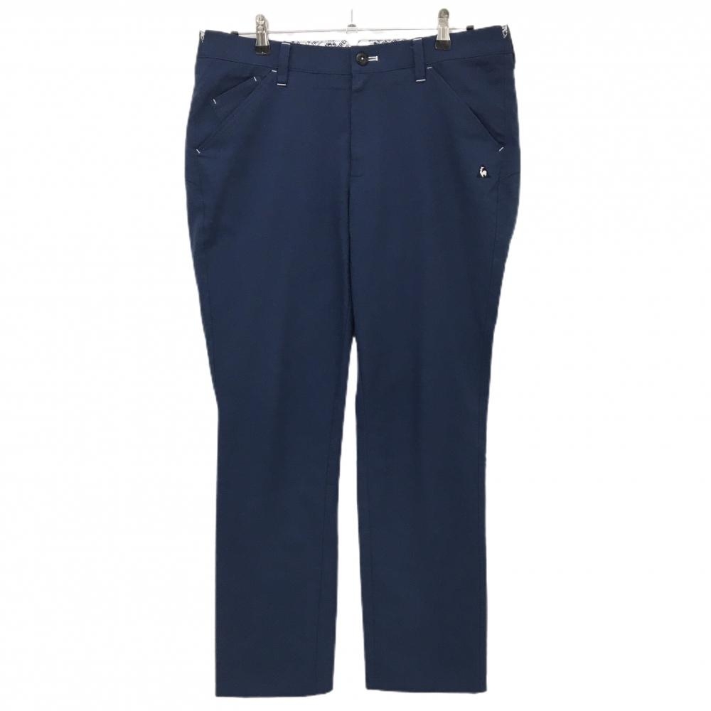 ルコックゴルフ パンツ ネイビー ベルト部内側英字総柄 ストレッチ  メンズ 88 ゴルフウェア le coq sportif