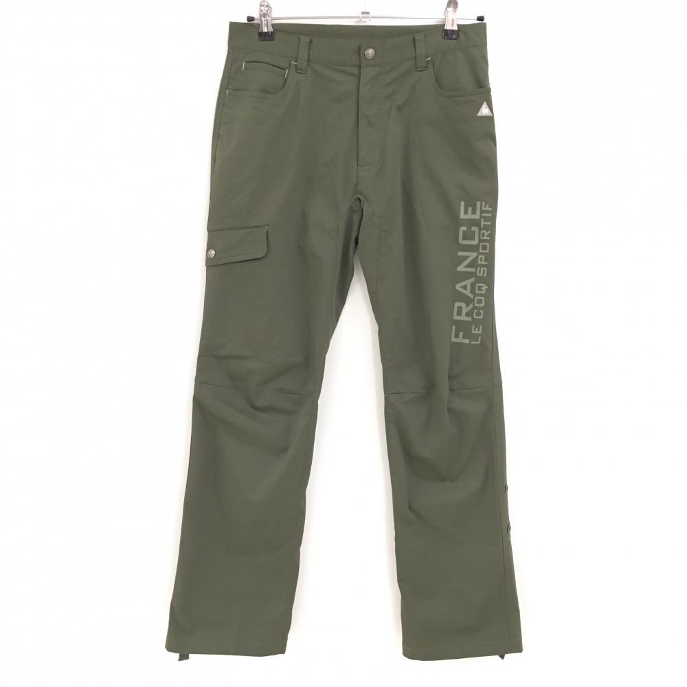 【超美品】ルコックゴルフ パンツ カーキ 裾ロールアップ可 メンズ 76 ゴルフウェア le coq sportif