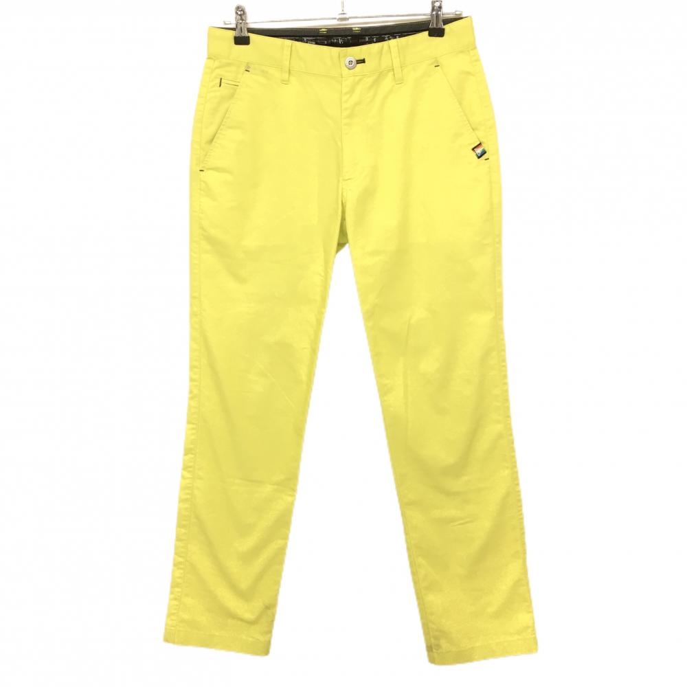 ルコックゴルフ パンツ イエロー ロゴ黒  メンズ 79 ゴルフウェア le coq sportif