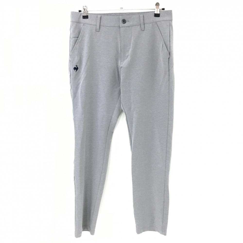 【超美品】ルコックゴルフ パンツ グレー ロゴネイビー ストレッチ メンズ 85 ゴルフウェア 2024年モデル le coq sportif