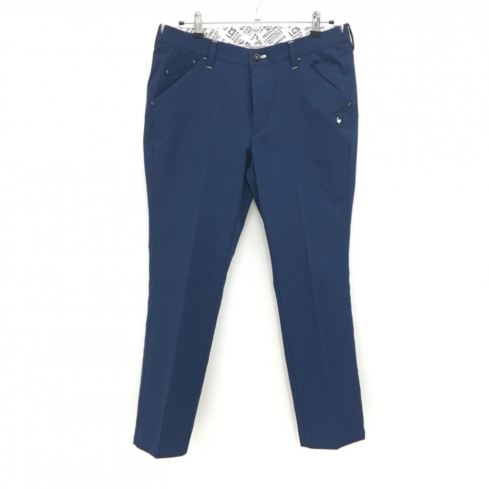 【超美品】ルコックゴルフ パンツ ネイビー ストレッチ ロゴ刺しゅう メンズ 88 ゴルフウェア le coq sportif