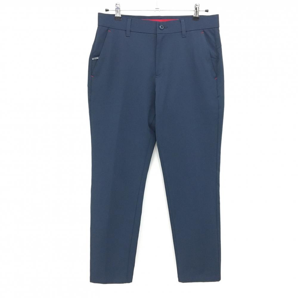 【美品】ルコックゴルフ パンツ ネイビー 無地 メンズ 82 ゴルフウェア 2024年モデル le coq sportif