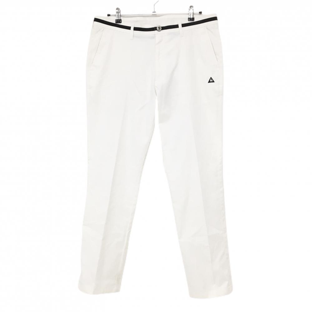 ルコックゴルフ パンツ 白×黒 ウエスト黒ライン メンズ 92 ゴルフウェア le coq sportif