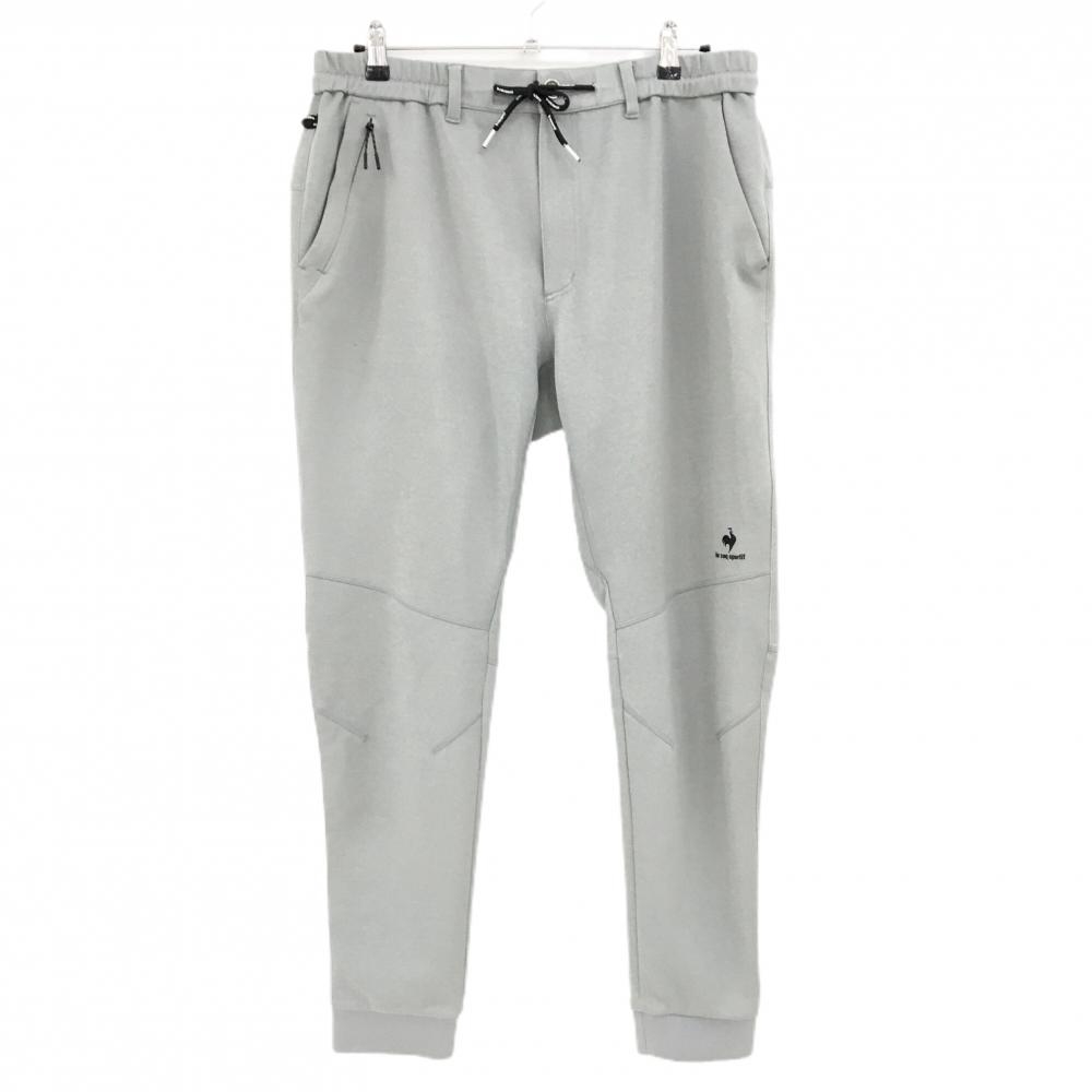 ルコックゴルフ ジョガーパンツ グレー ロゴプリント メンズ LL ゴルフウェア le coq sportif