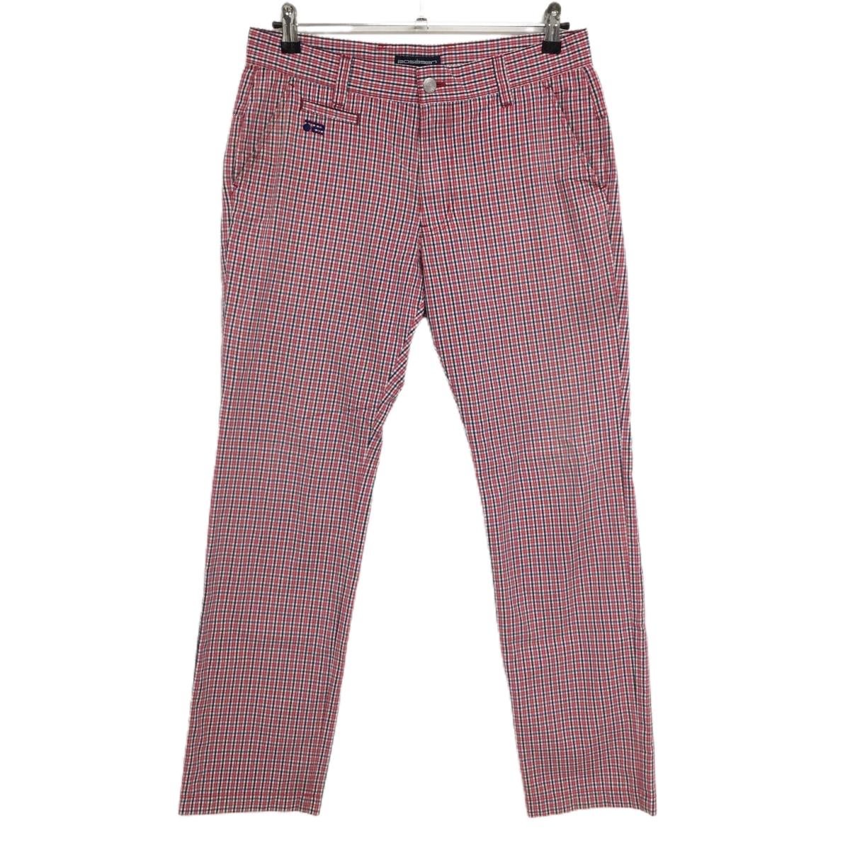 ロサーセン パンツ レッド×白×ネイビー チェック メンズ 82 ゴルフウェア Rosasen