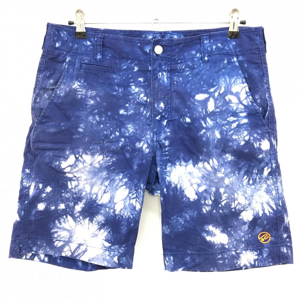 ロサーセン ハーフパンツ ブルー×白 タイダイ柄  メンズ 85 ゴルフウェア Rosasen