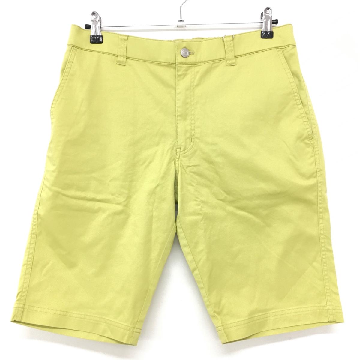 【新品】ロサーセン ハーフパンツ ライムイエロー系 ストレッチ 無地 メンズ 85 ゴルフウェア Rosasen