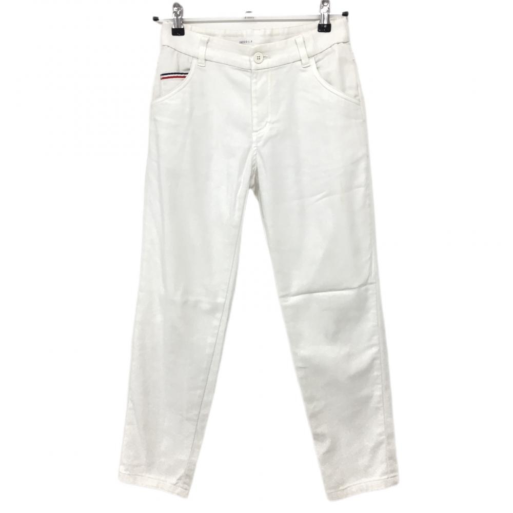 23区ゴルフ ストレッチパンツ 白 シンプル 無地 レディース 61 ゴルフウェア 23区