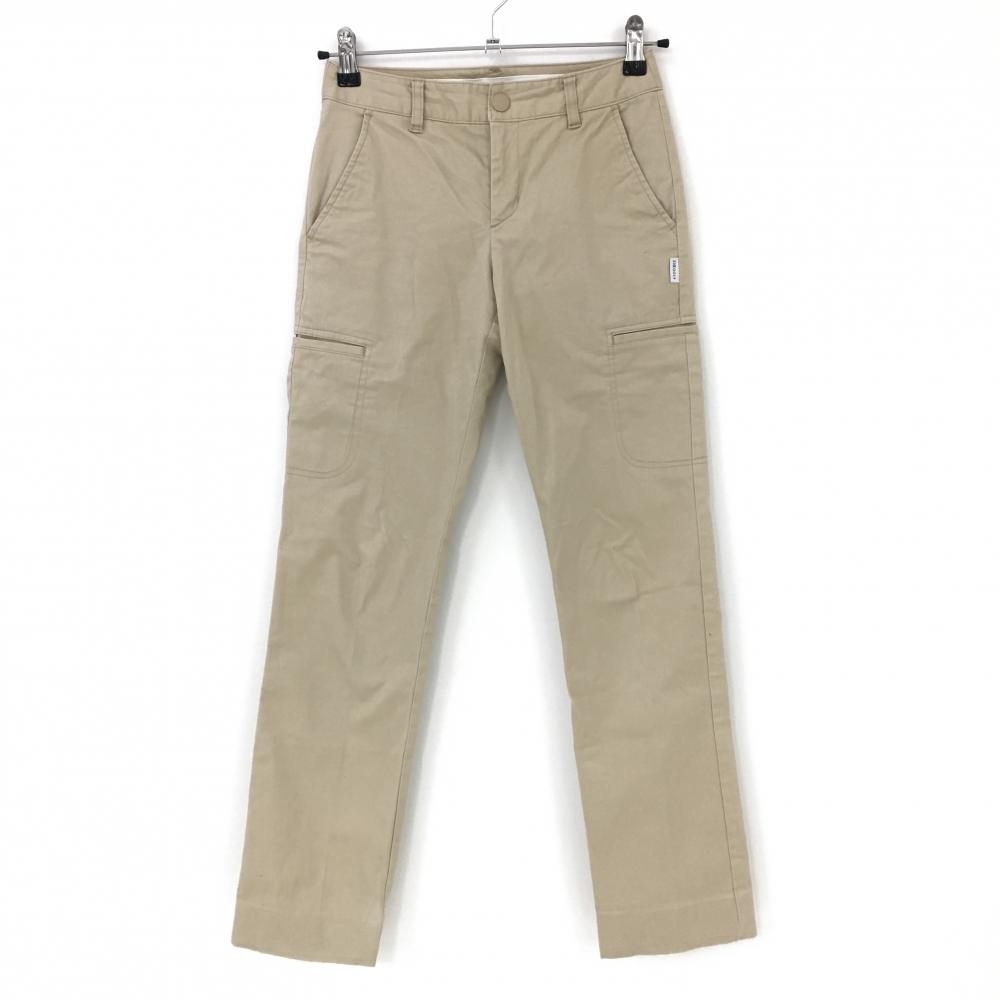 23区ゴルフ パンツ ベージュ バック刺しゅう 6ポケット  レディース 55 ゴルフウェア 23区