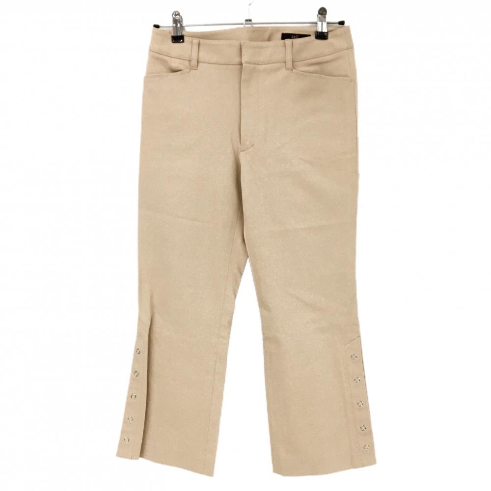 【超美品】23区スポーツ パンツ ベージュ ストレッチ 裾スナップボタン  レディース 64(M) ゴルフウェア 23区