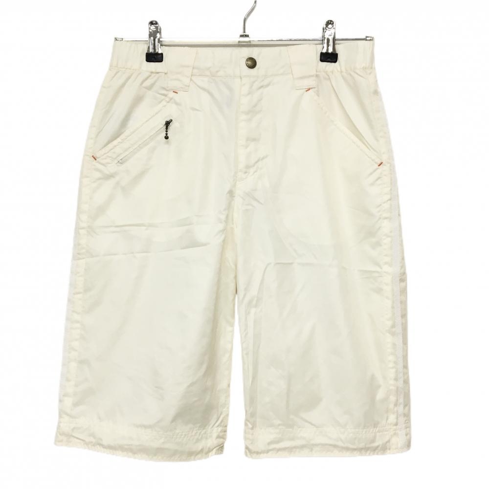 【超美品】23区スポーツ ハーフパンツ アイボリー シャカシャカ サイドライン メッシュ裏地 レディース II(L) ゴルフウェア 23区