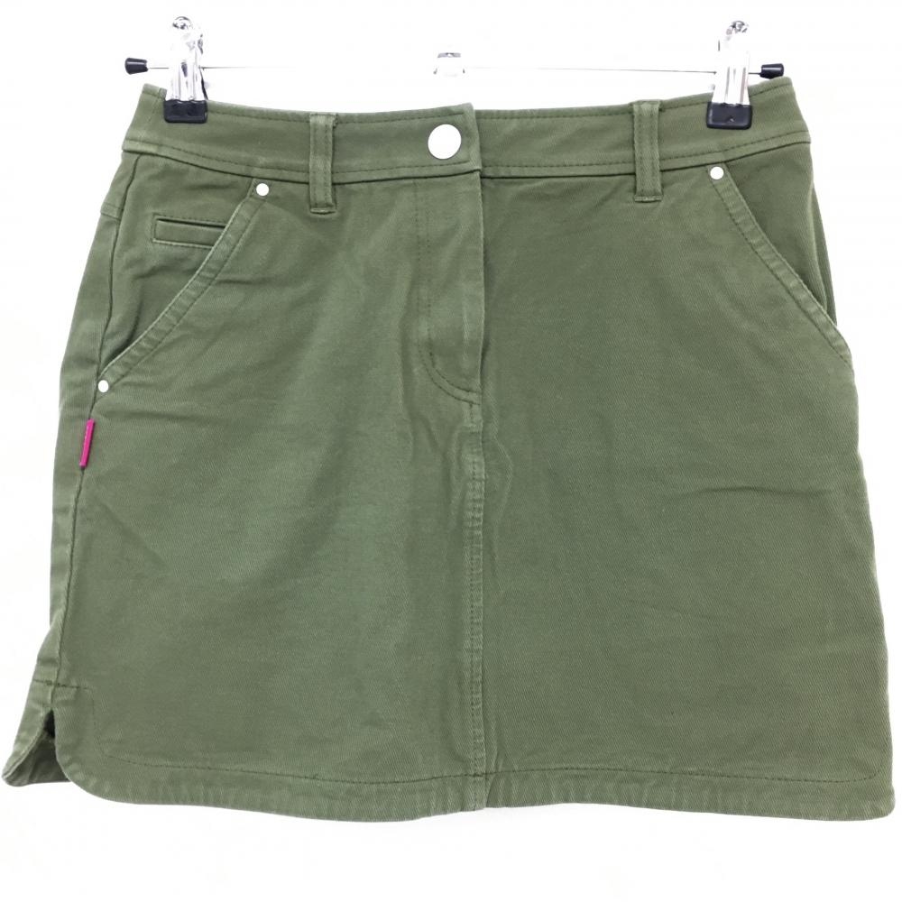 23区ゴルフ ストレッチスカート ダークグリーン 後ろロゴ刺しゅう  レディース 58(XS) ゴルフウェア 23区