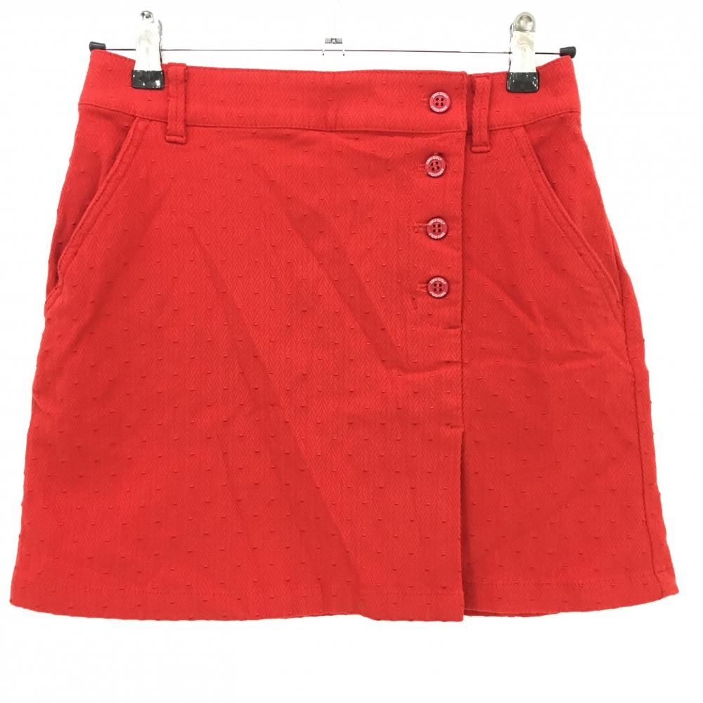 23区ゴルフ スカート レッド ヘリンボーン×ドット レディース 64(M) ゴルフウェア 23区