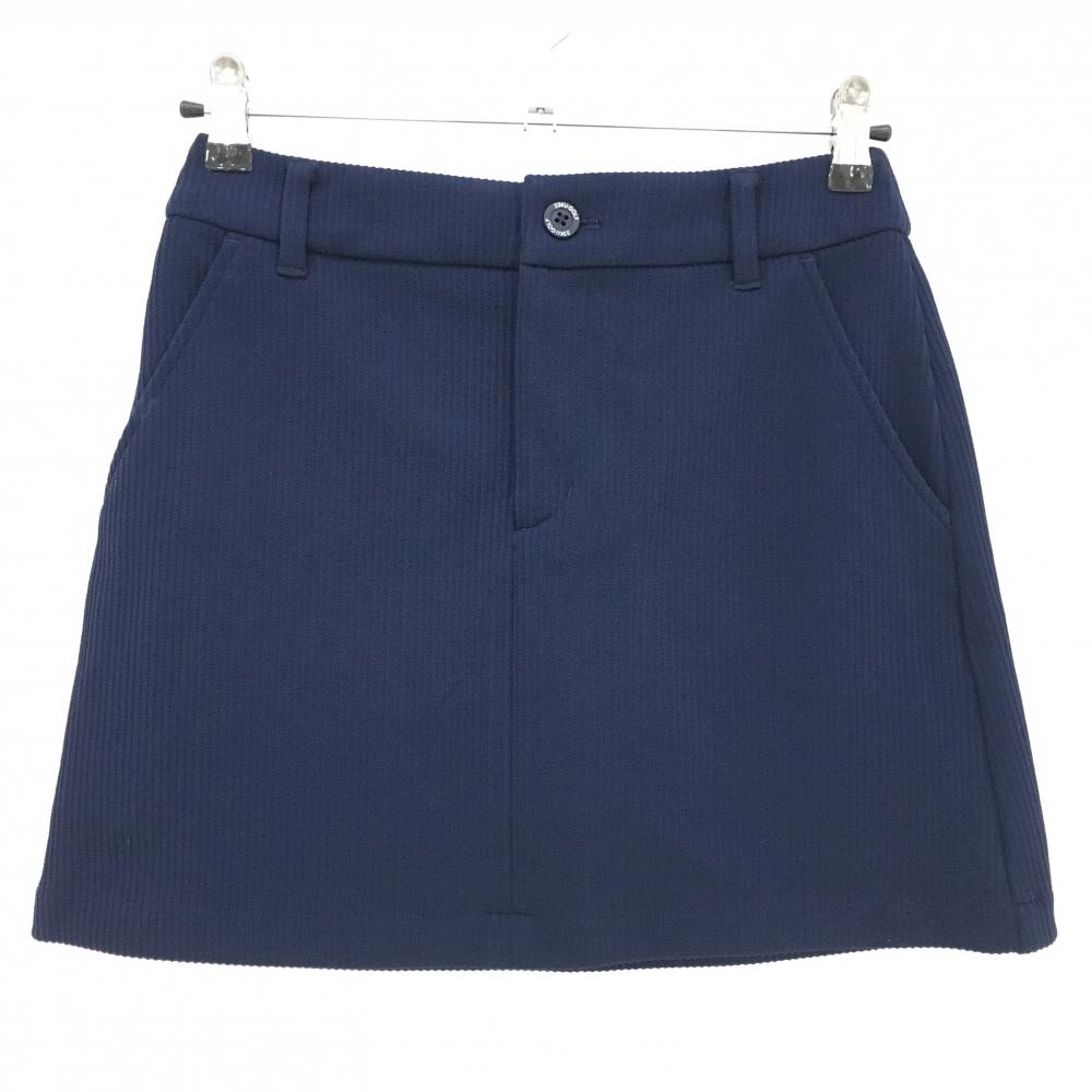 23区ゴルフ スカート ネイビー ストライプ織生地 ストレッチ  レディース 64(M) ゴルフウェア 23区